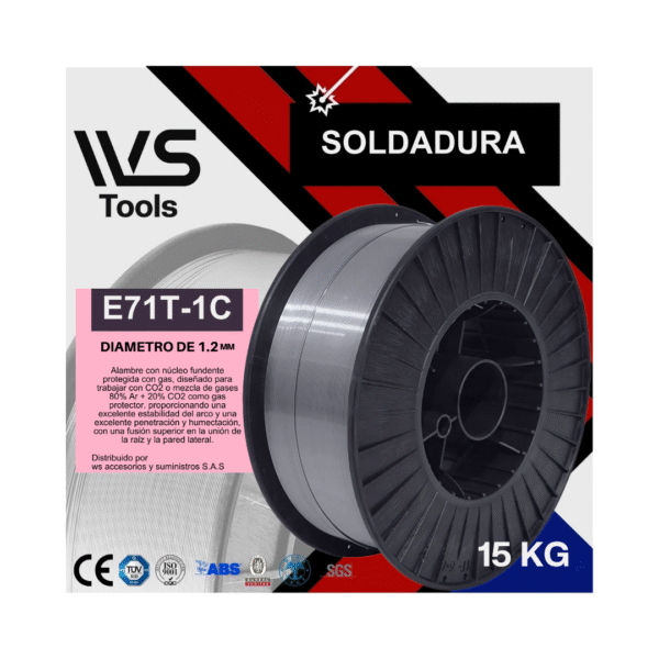 Rollo Alambre MIG flux cored E71T1C 15Kg - Image 2