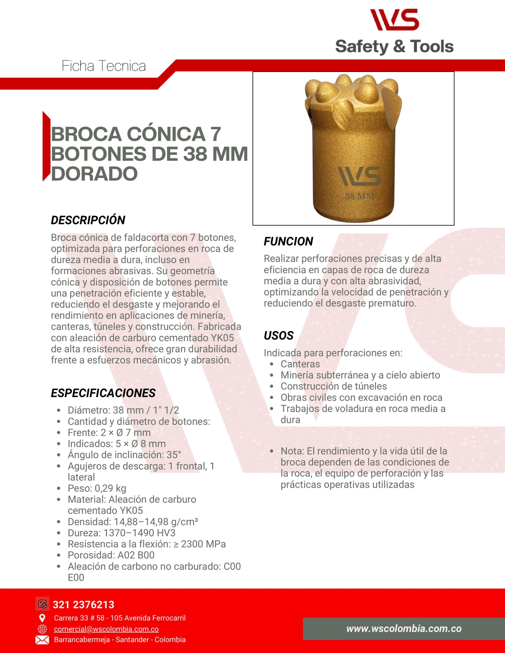 FICHA TECNICA BROCA CONICA 7 BOTONES DE 38 MM DORADO scaled